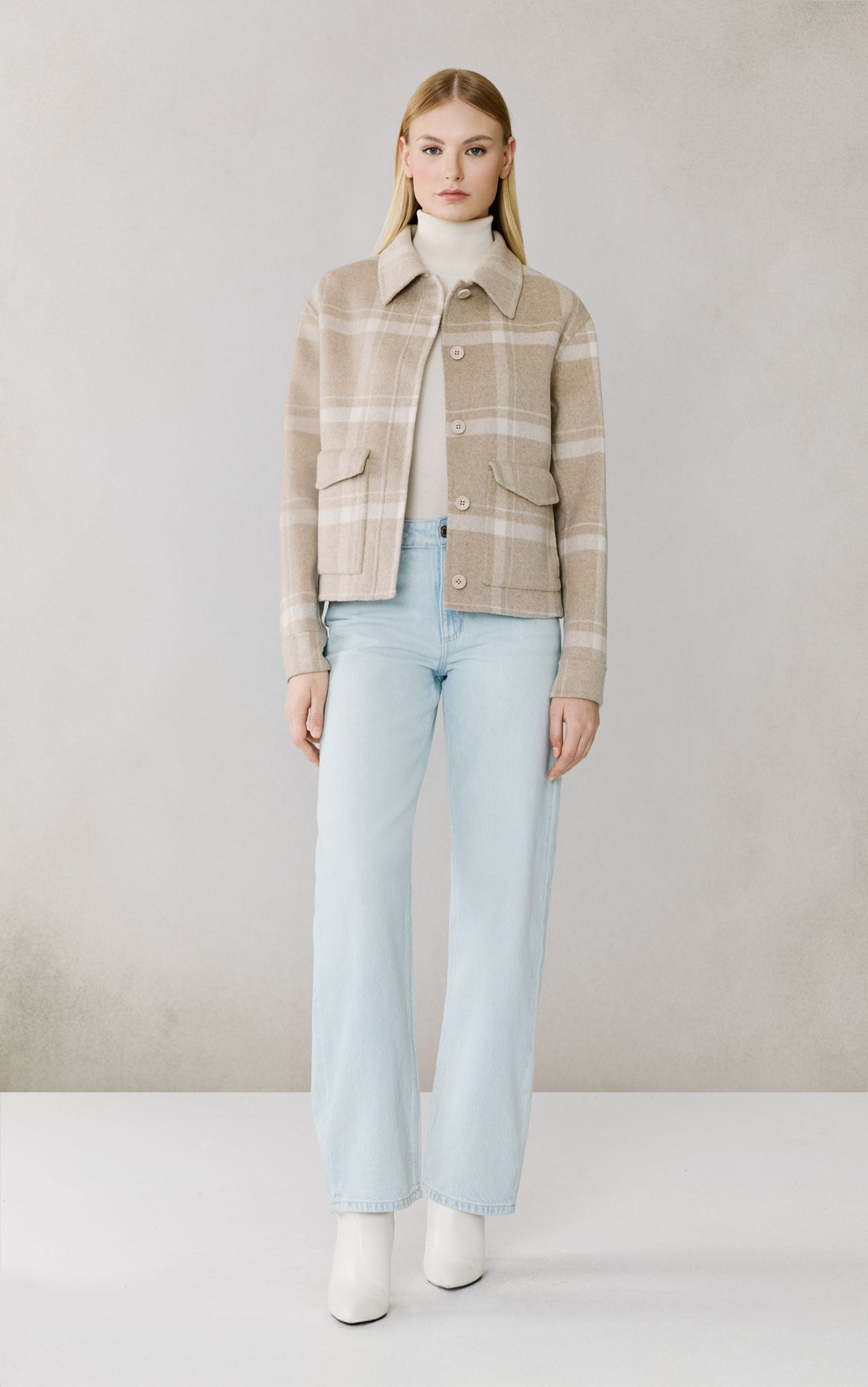 AUDRIANA Plaid Wool Coat | Soia & Kyo Canada