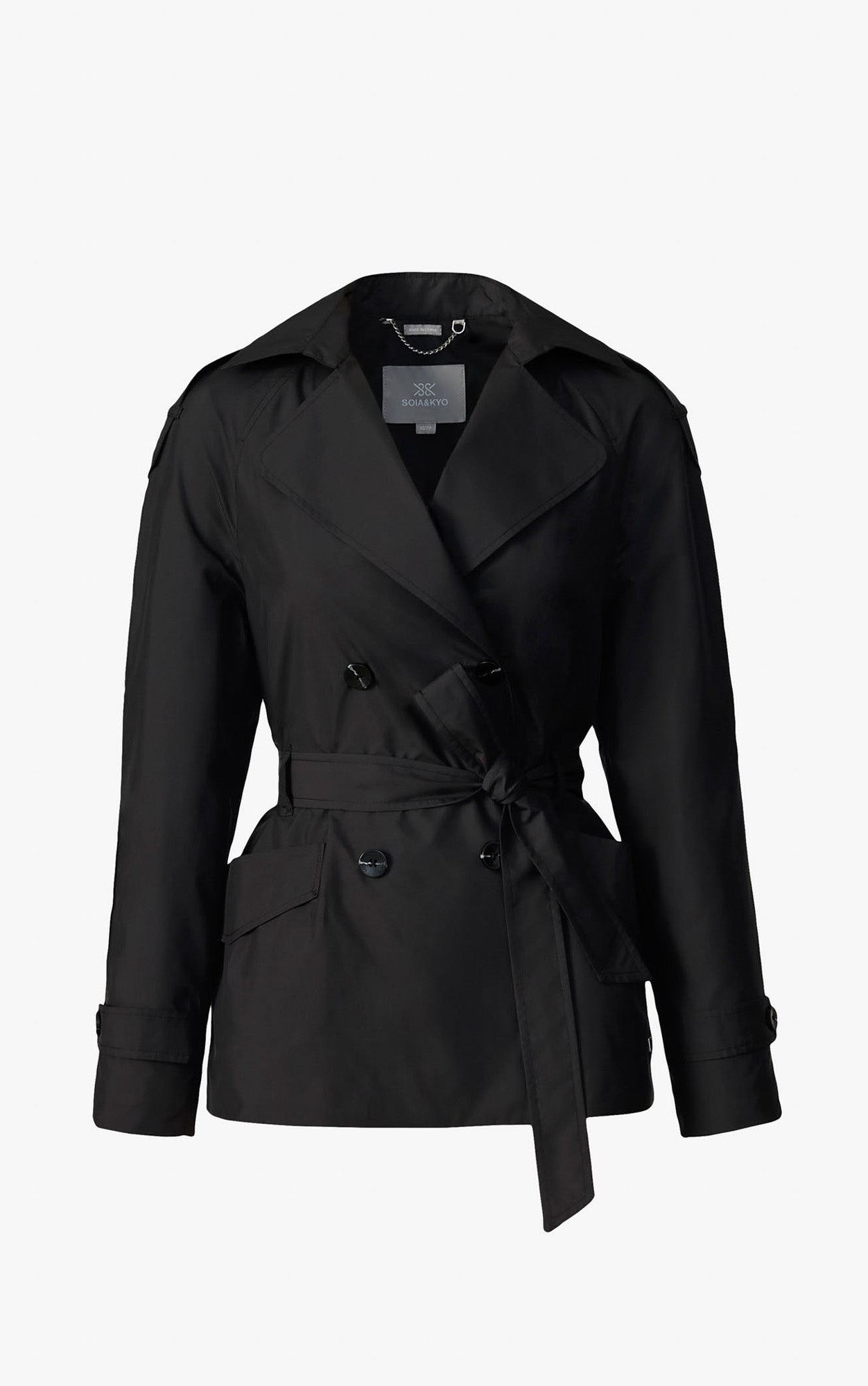 Medina - Short Double-Breasted Trench Coat | Soia & Kyo® CA